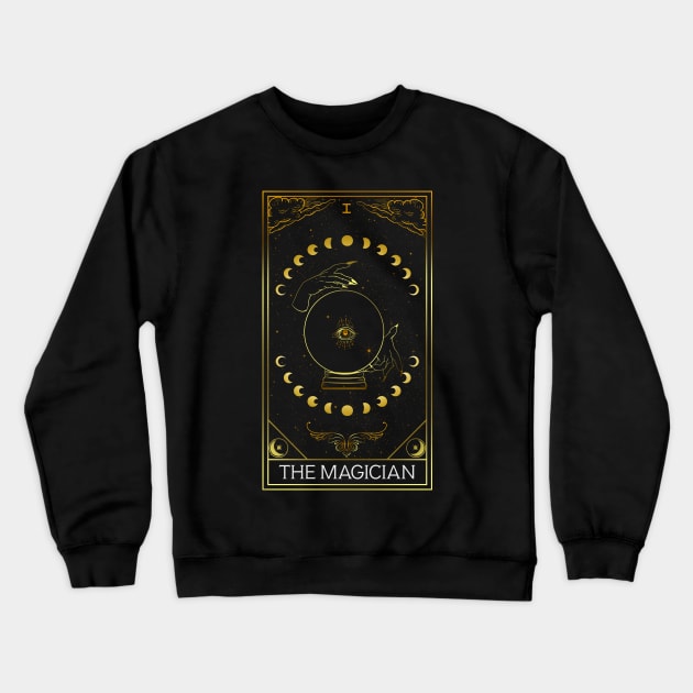 Major Arcana The Magician Tarot Card Crewneck Sweatshirt by StilleSkyggerArt